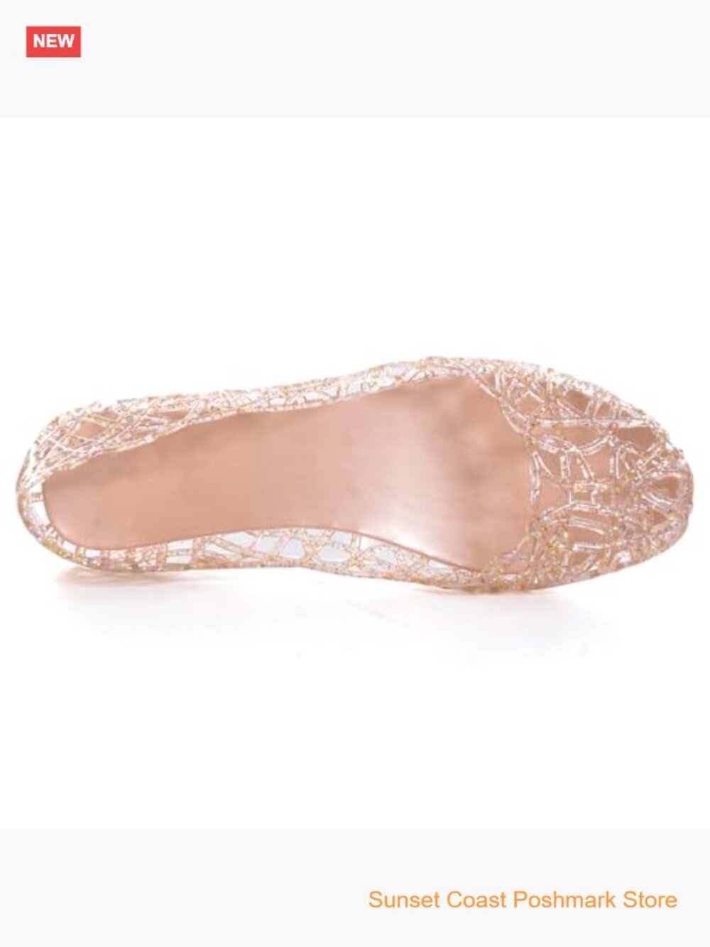 Women Flat Heel Summer Beach Jelly Shoes - Picture 6 of 7